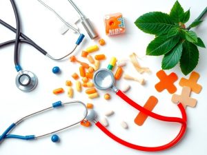 Colaj de articole medicale pentru sănătatea zilnică.