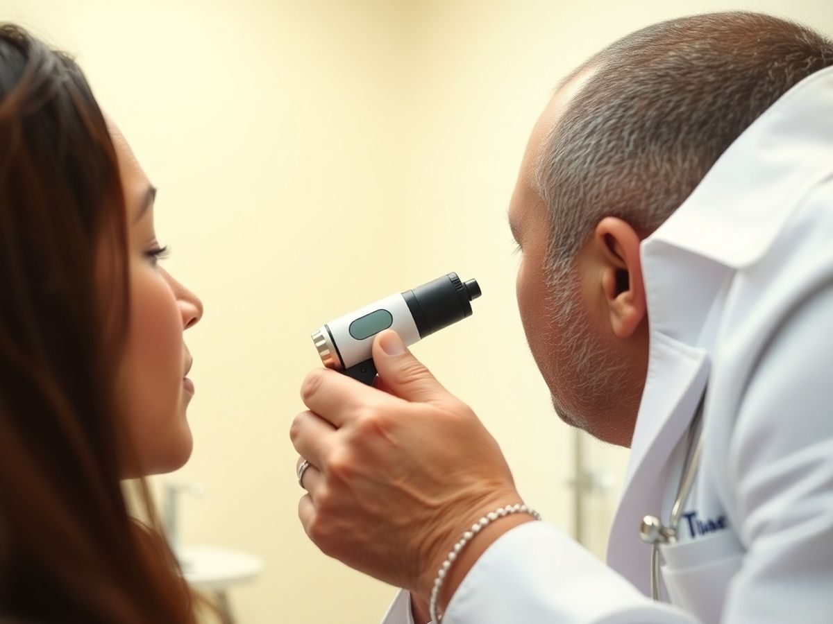 Medici examinând un pacient în cabinetul medical.